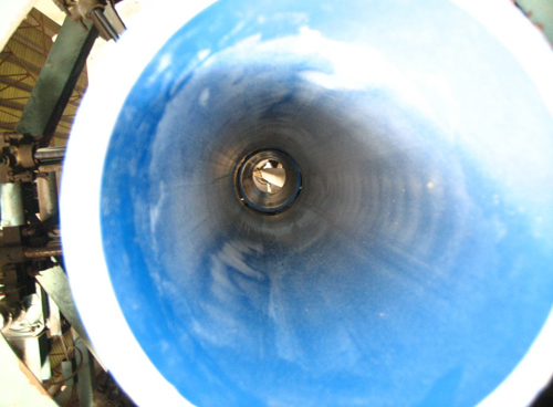 Inside the PVC Pipe during Production